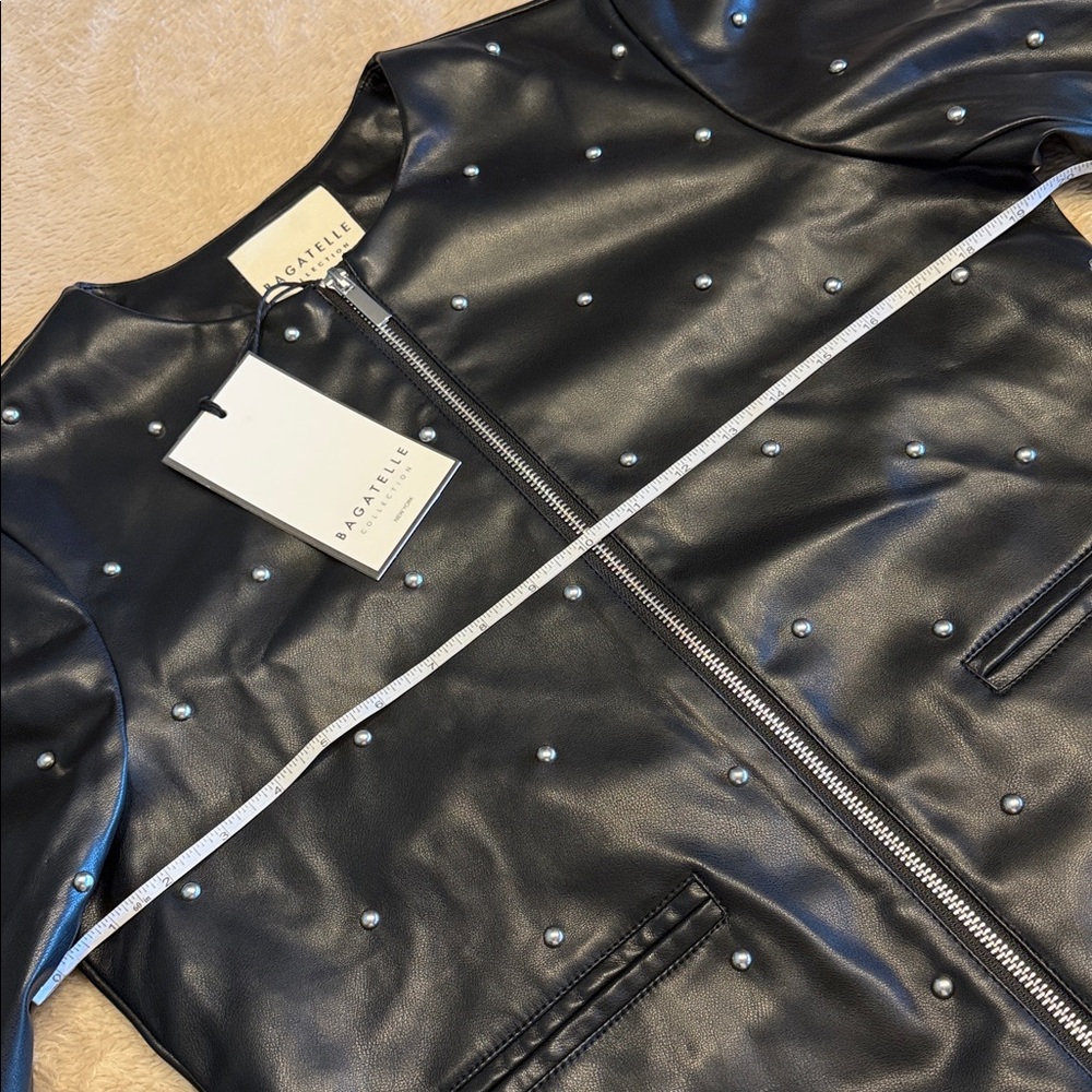 BAGATELLE COLLECTION Studded Faux Leather Jacket - Picture 10 of 13
